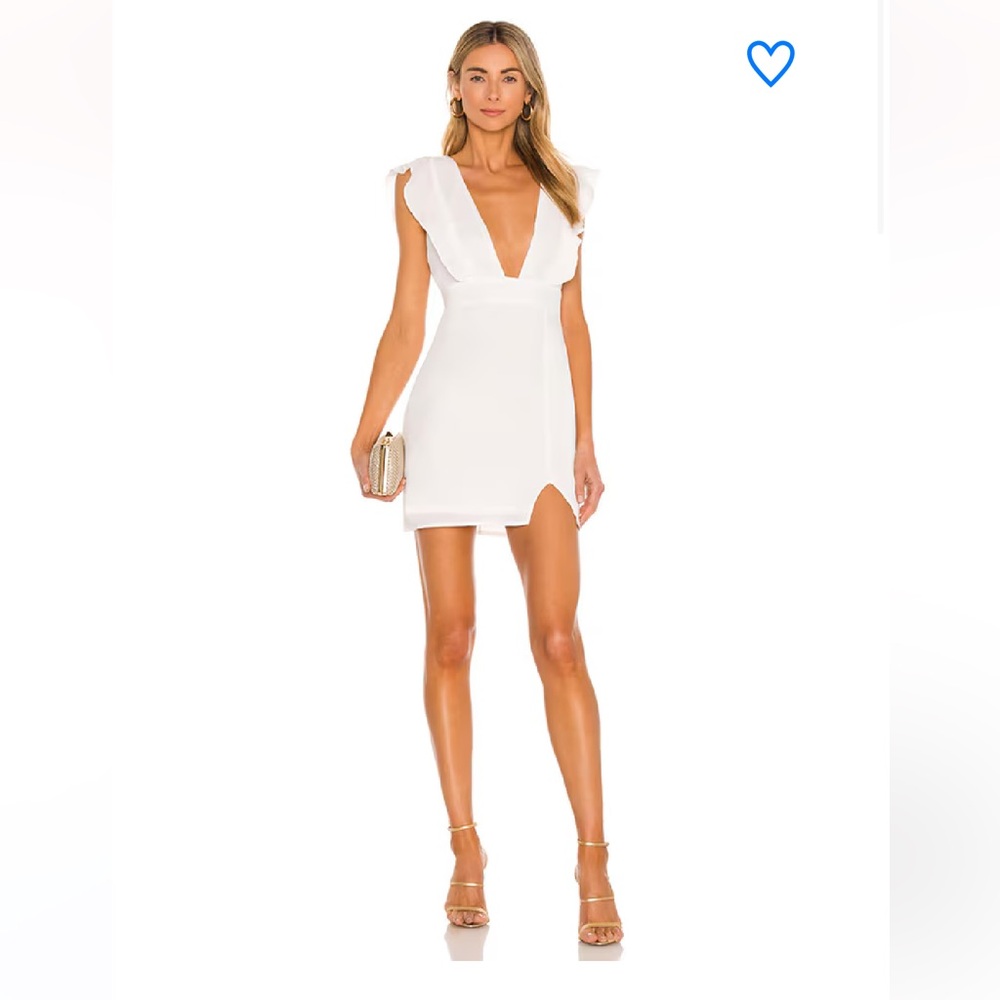 Superdown HARLOW MINI DRESS IN WHITE size Small